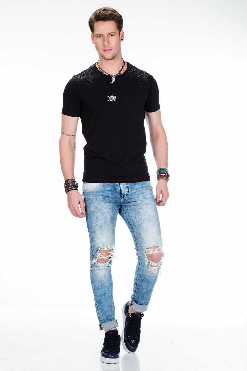 CT376 t-shirt męski z kamieniami