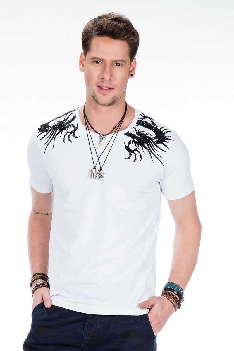 CT376 t-shirt męski z kamieniami