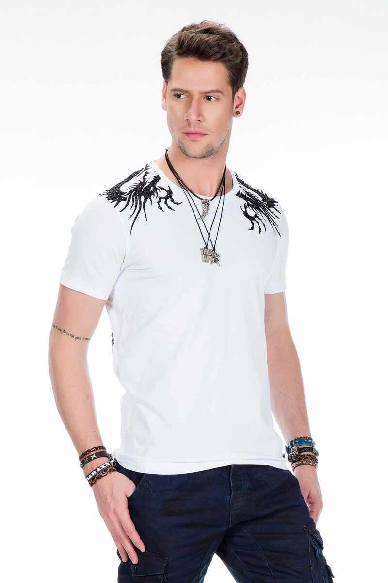 CT376 t-shirt męski z kamieniami