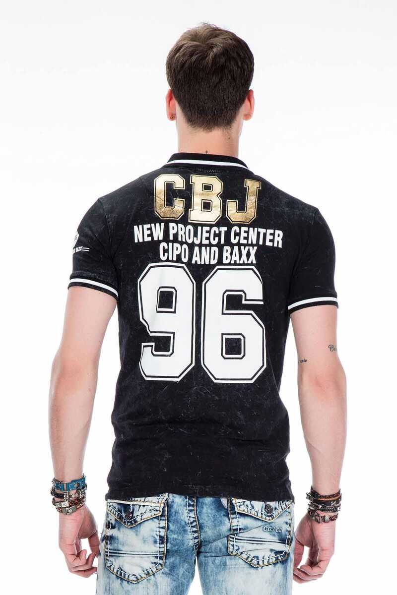 CT381 t-shirt męski polo cieniowana