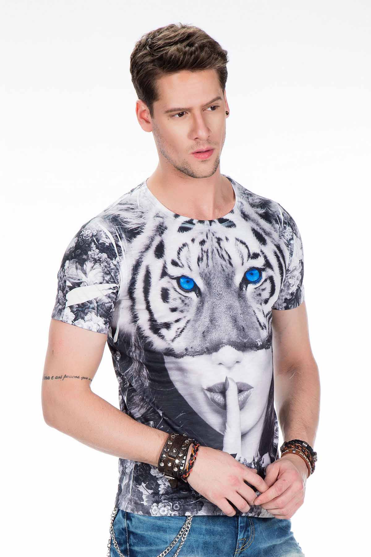 CT382 t-shirt męski z nadrukiem