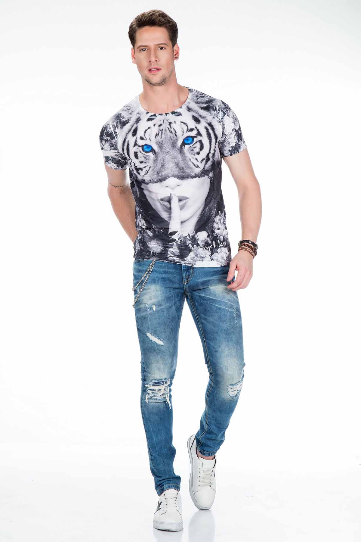 CT382 t-shirt męski z nadrukiem