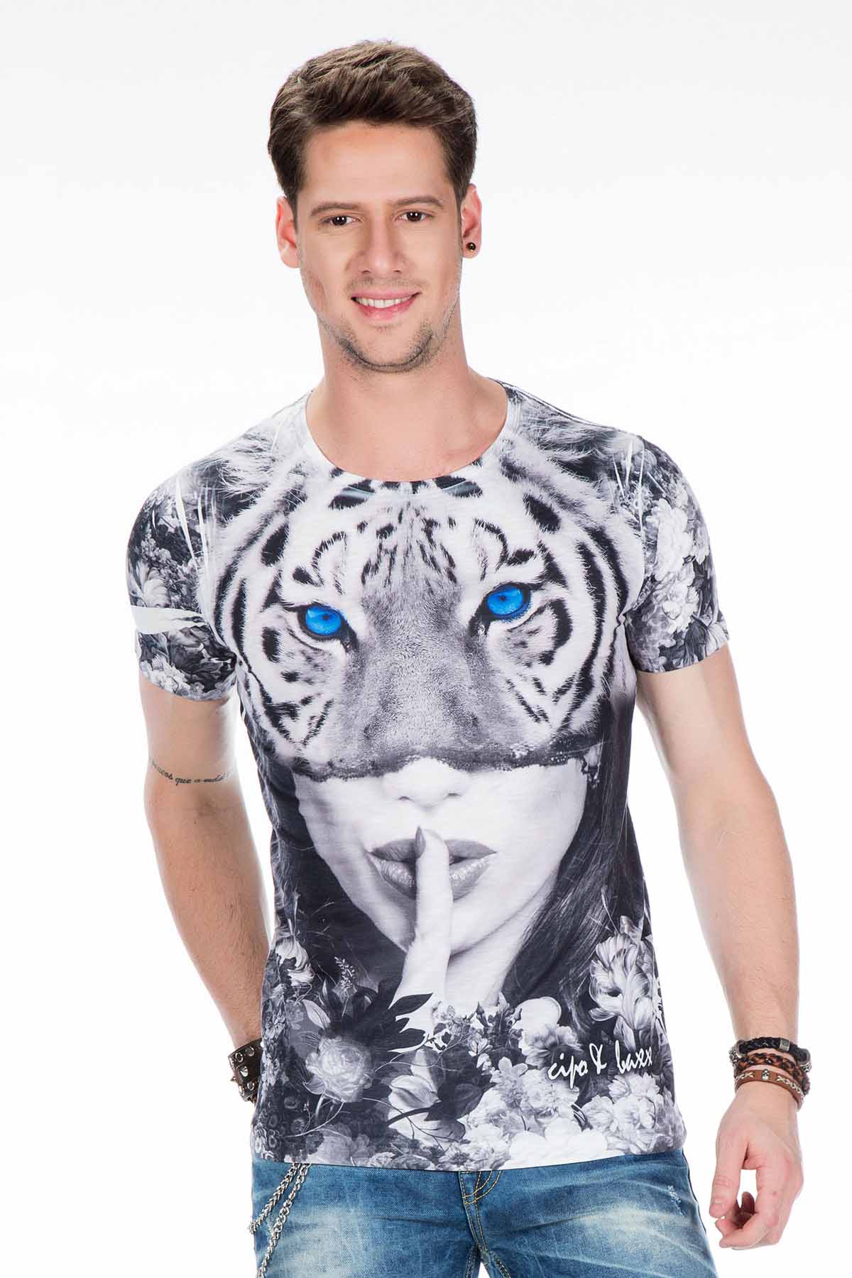 CT382 t-shirt męski z nadrukiem