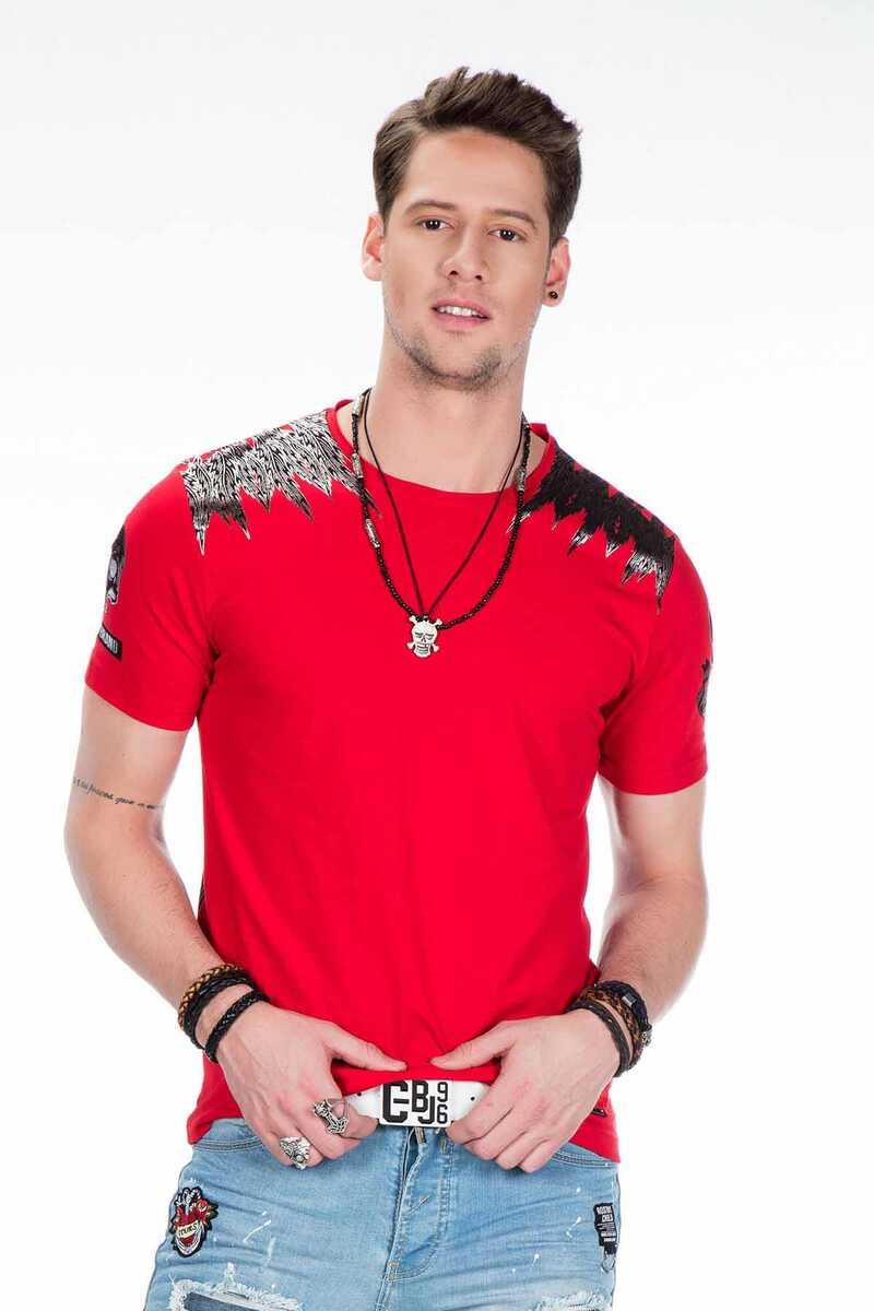 CT409 t-shirt męski z dużym nadrukiem