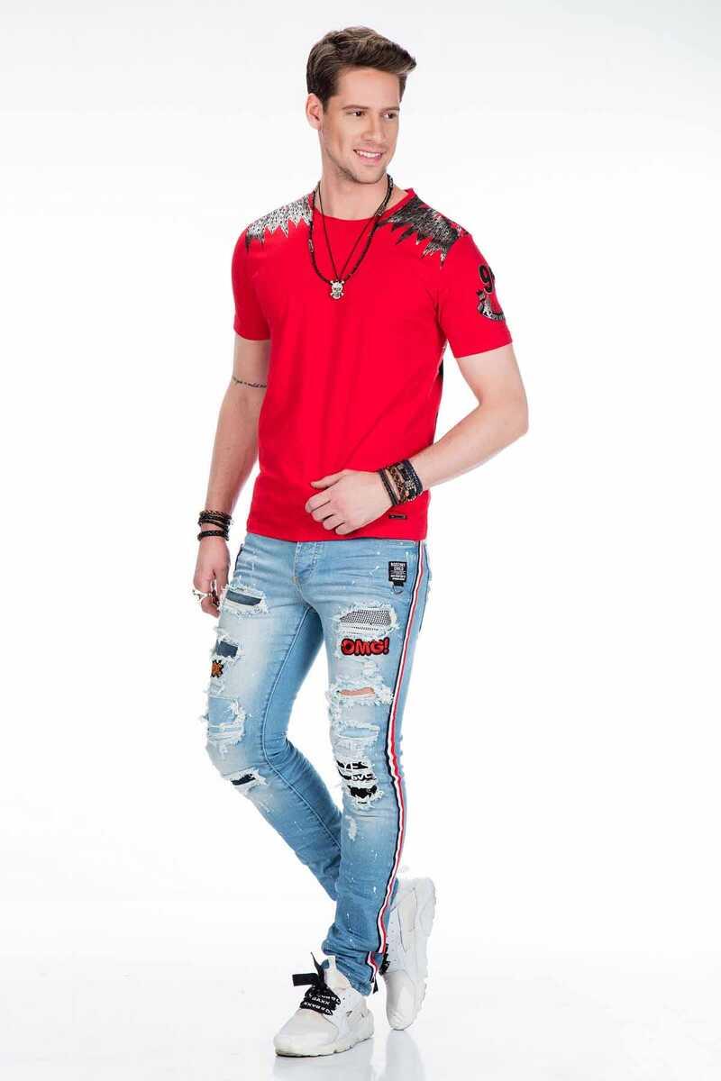 CT409 Men's T-shirt with all-over print