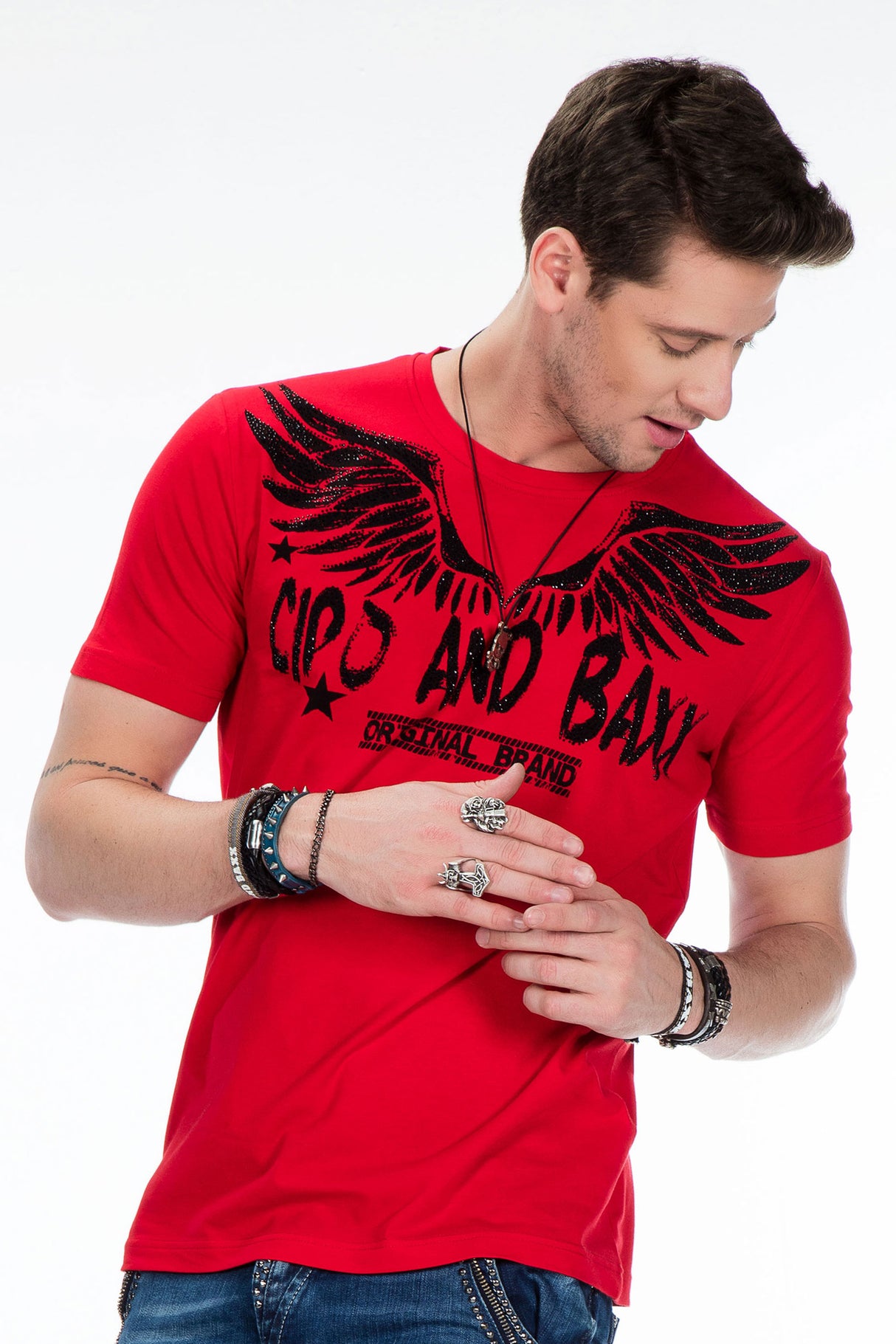 CT411 T-shirt da Uomo con Stampa Ali