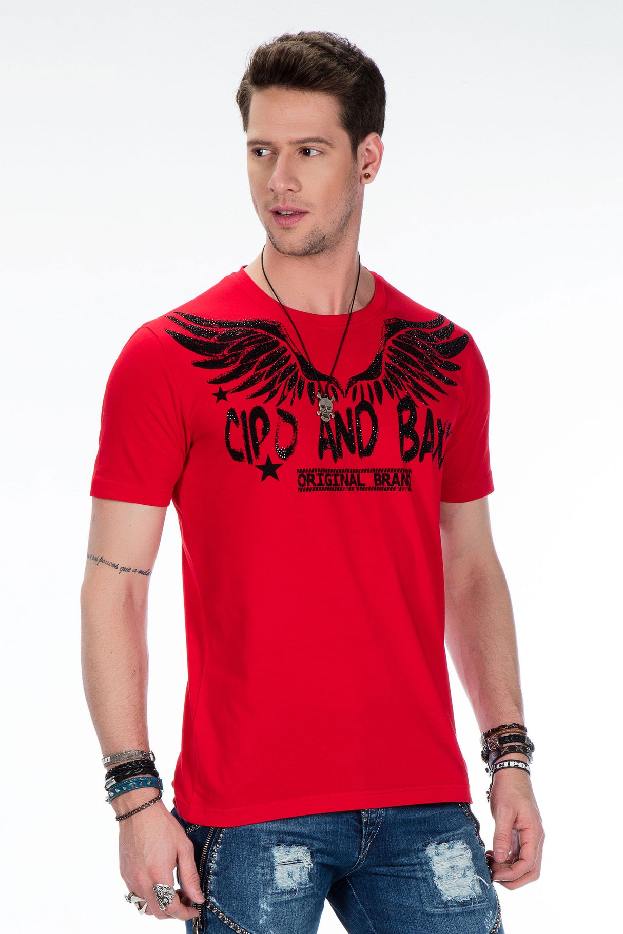 CT411 T-shirt da Uomo con Stampa Ali