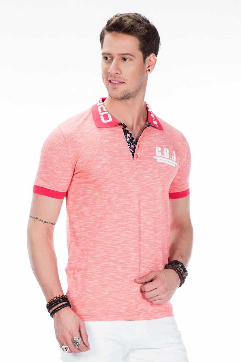 CT416 Polo da Uomo con Stampa del Logo sul Colletto