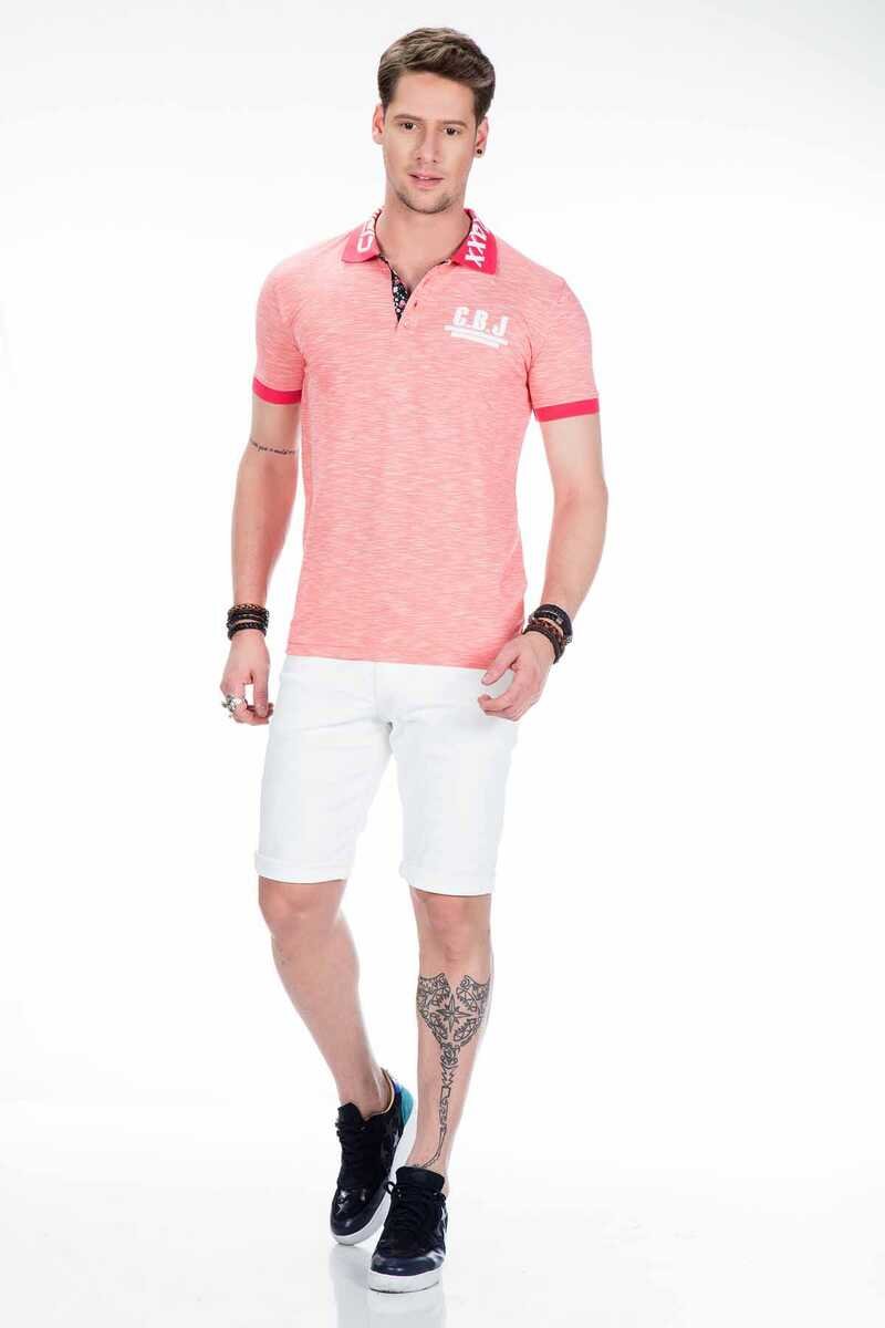 CT416 Polo da Uomo con Stampa del Logo sul Colletto