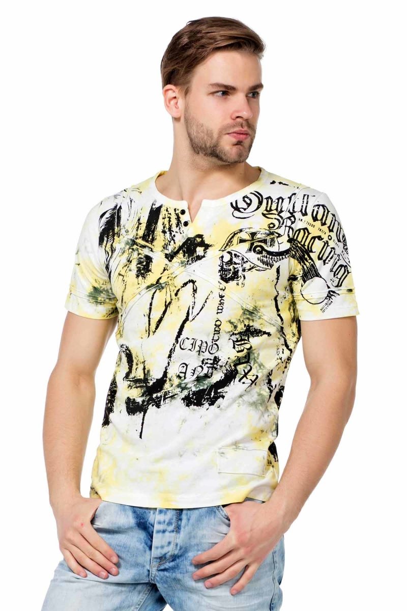 CT457 t-shirt męski z fajnym nadrukiem