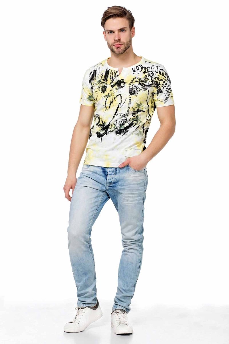 CT457 t-shirt męski z fajnym nadrukiem