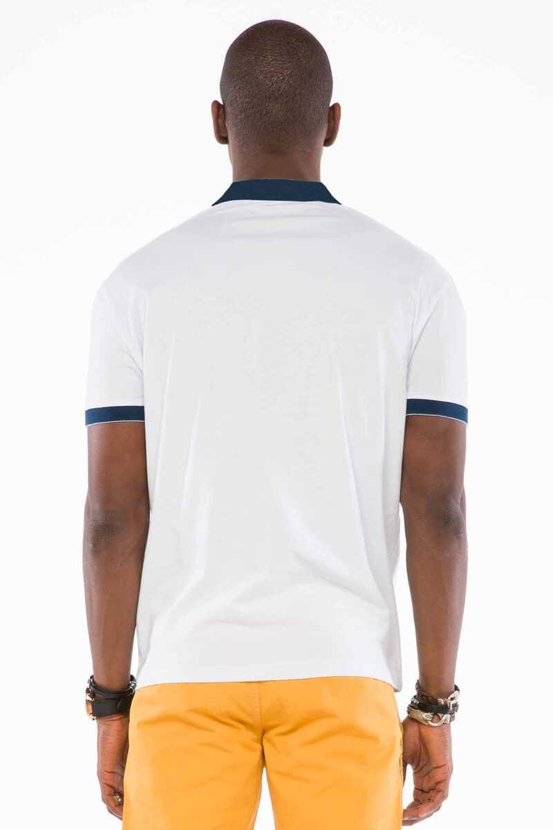 CT509 t-shirt męski polo z marynarskim haftem