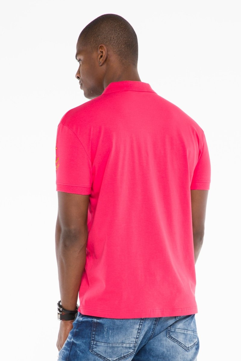 CT509 t-shirt męski polo z marynarskim haftem