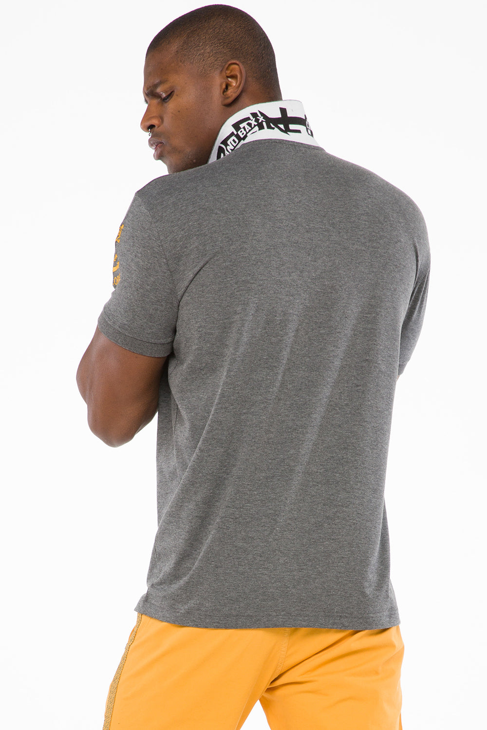 CT509 t-shirt męski polo z marynarskim haftem