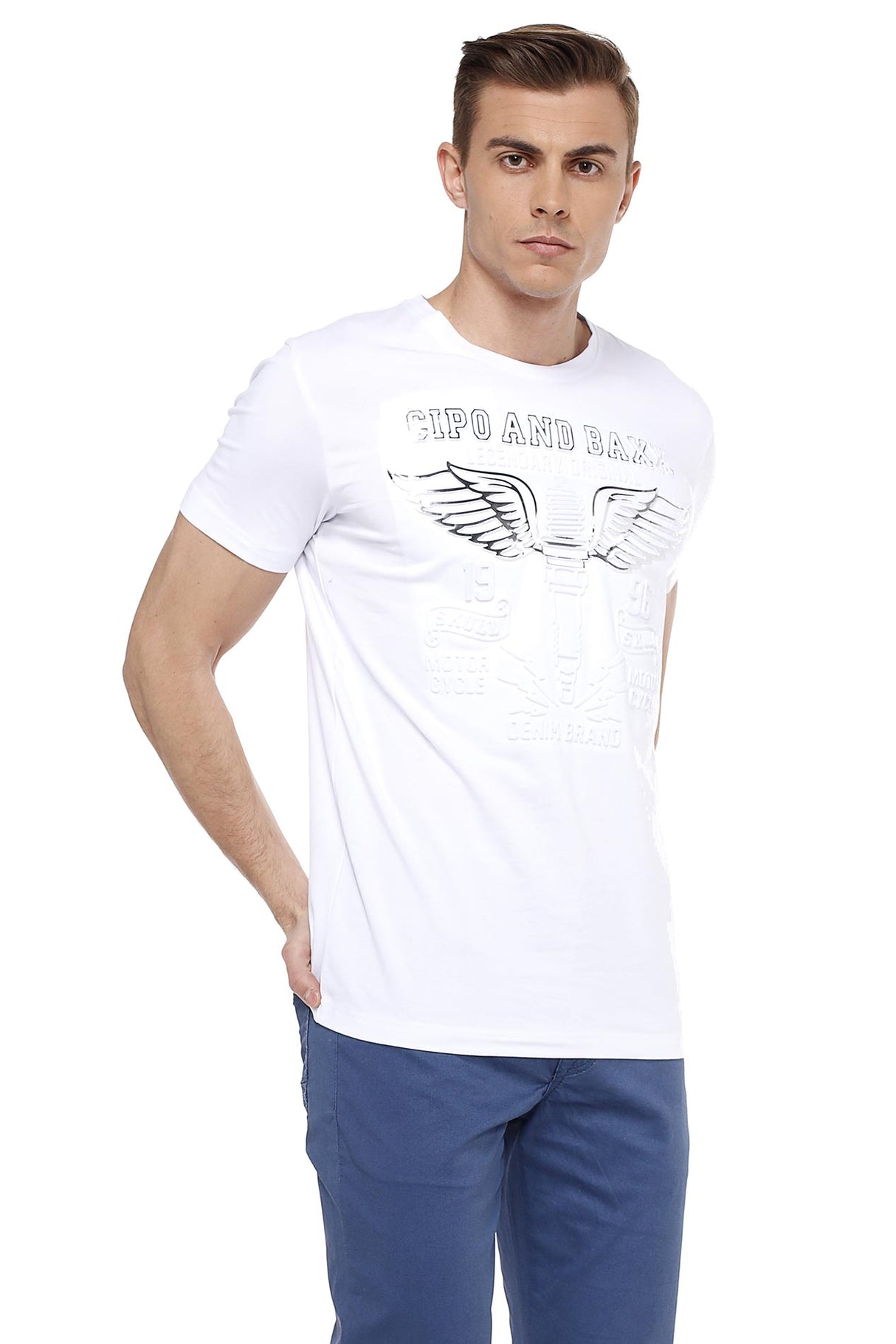 CT523 t-shirt męski z nadrukiem