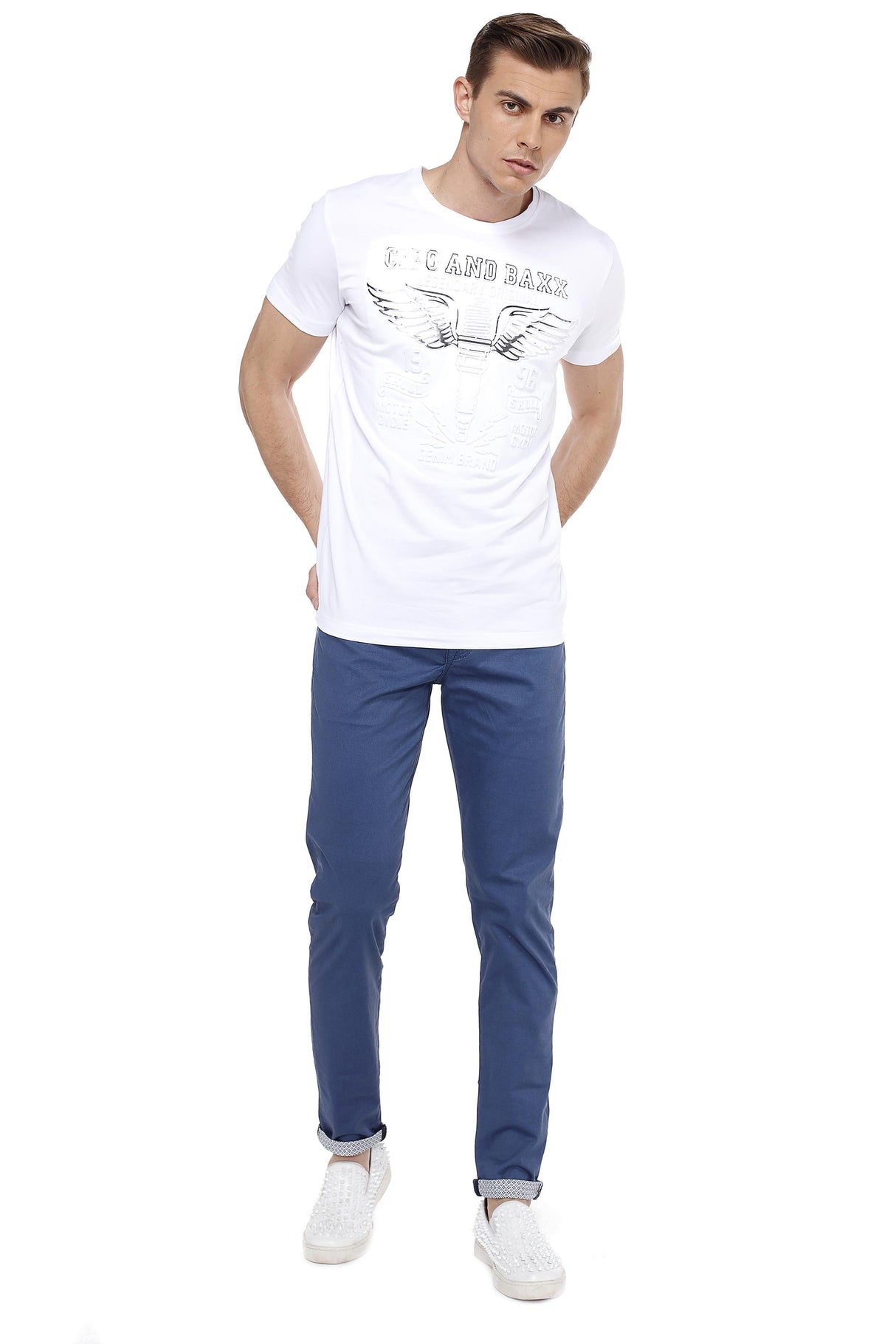 CT523 t-shirt męski z nadrukiem