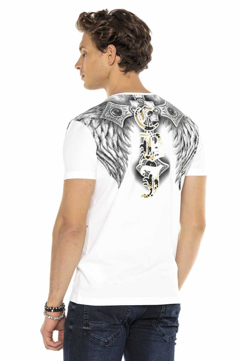 CT546 t-shirt męski z nadrukiem rycerza