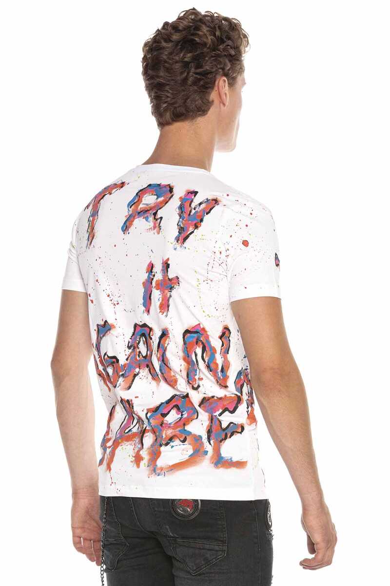 CT595 t-shirt męski ręcznie malowany