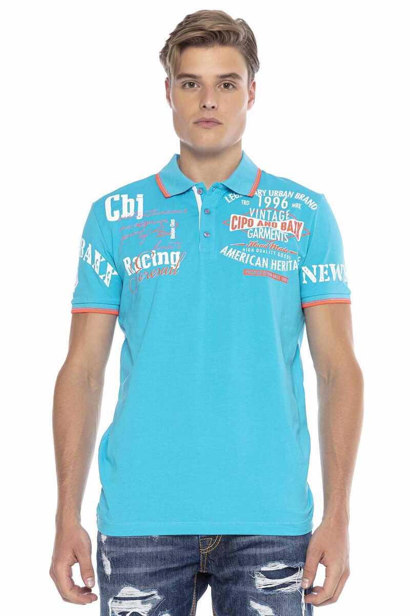 CT603 t-shirt męski polo z nadrukiem