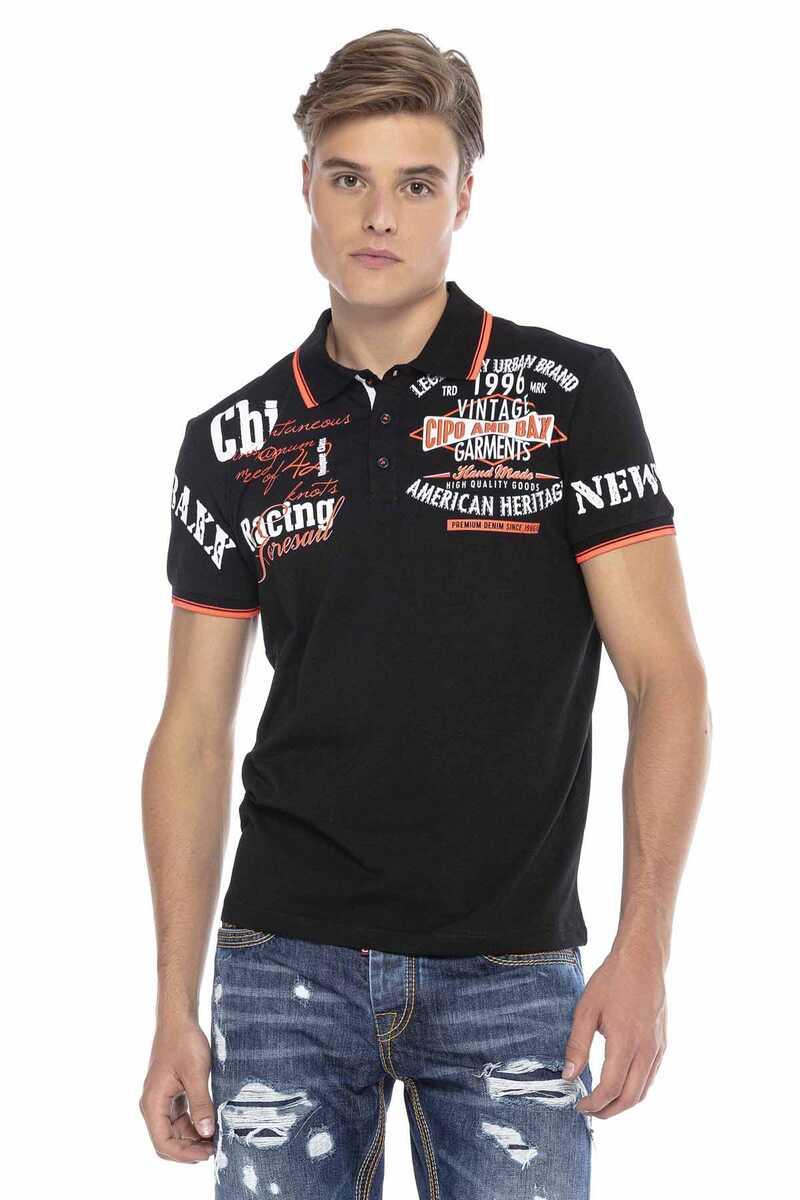 CT603 t-shirt męski polo z nadrukiem