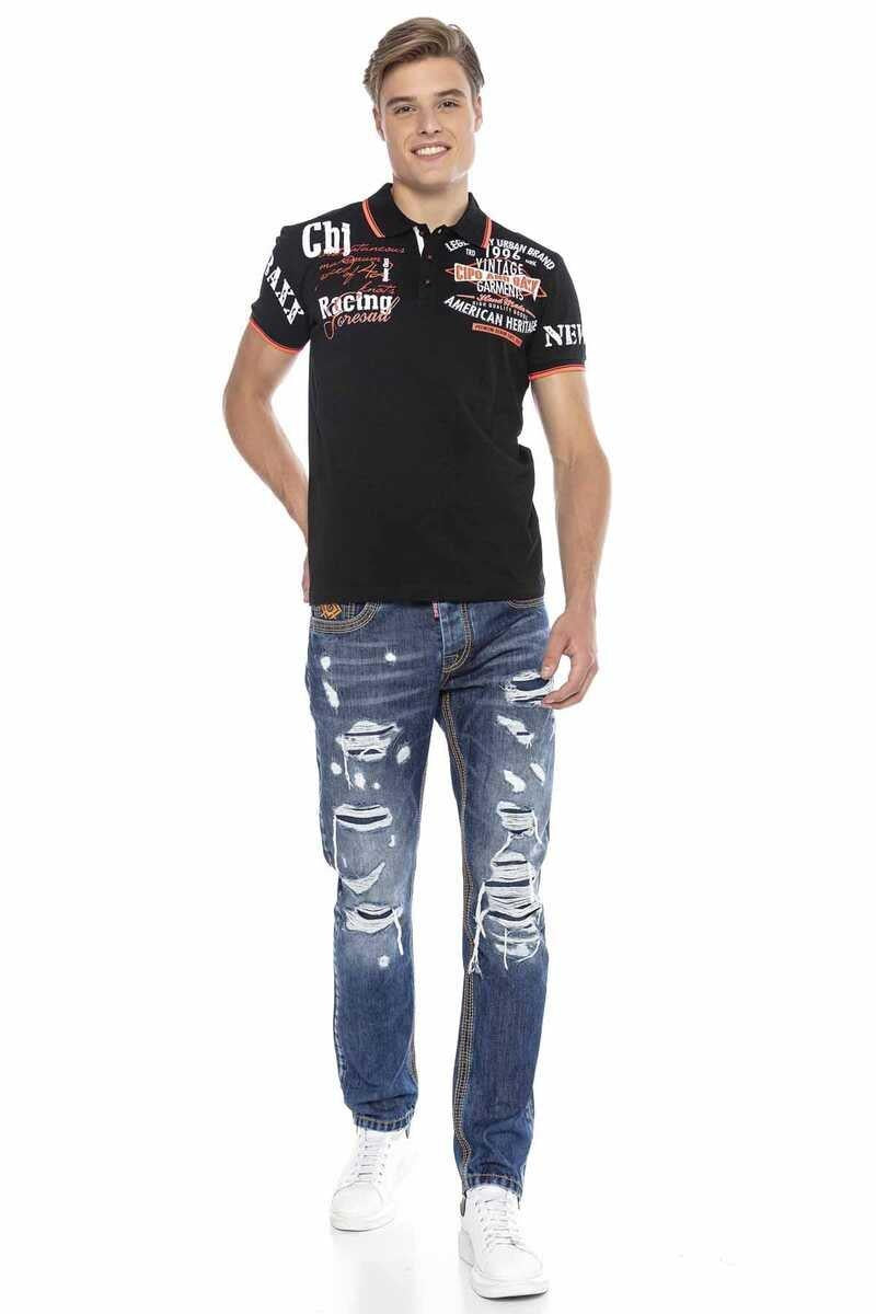 CT603 t-shirt męski polo z nadrukiem