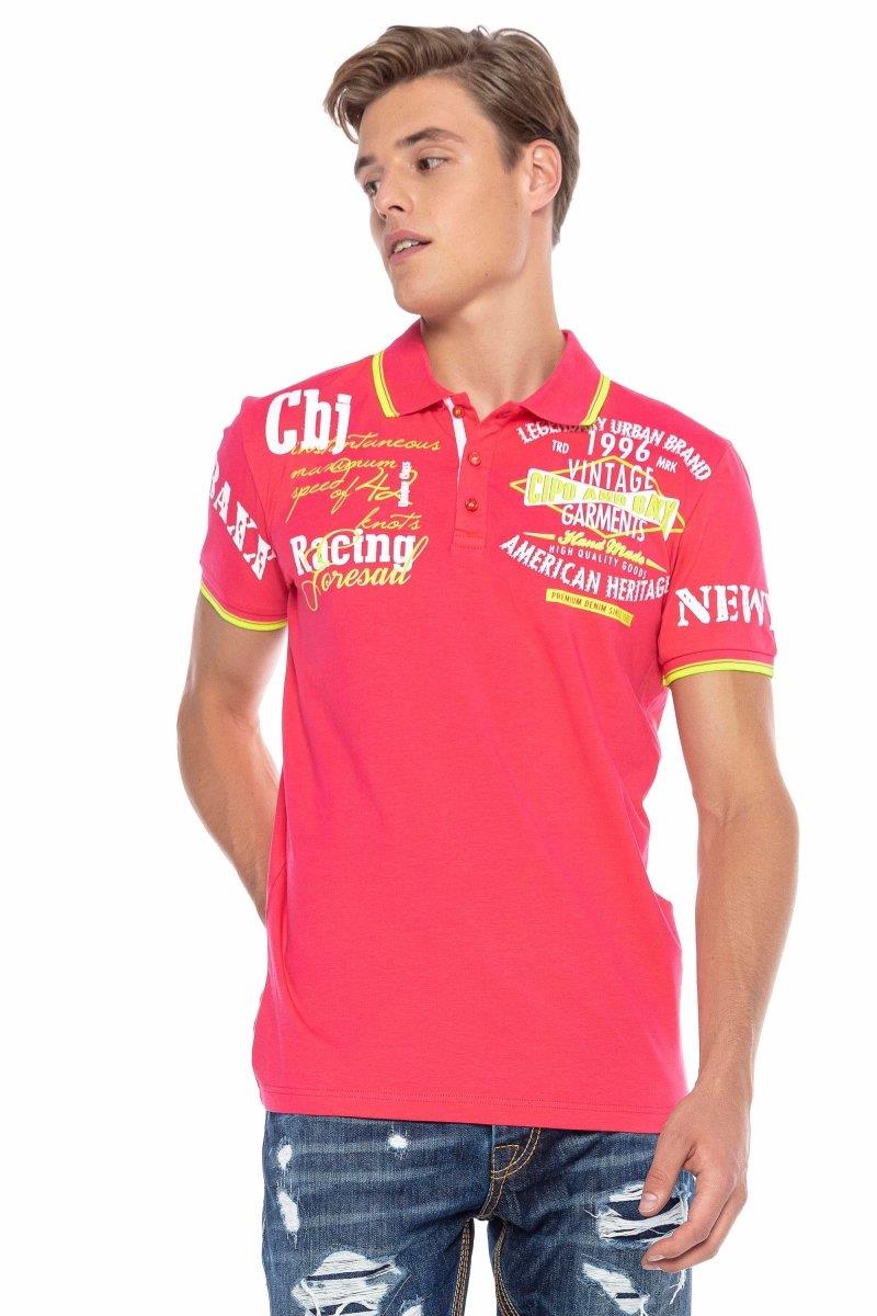 CT603 t-shirt męski polo z nadrukiem