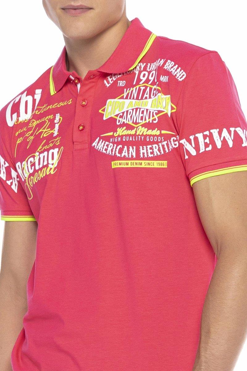 CT603 t-shirt męski polo z nadrukiem