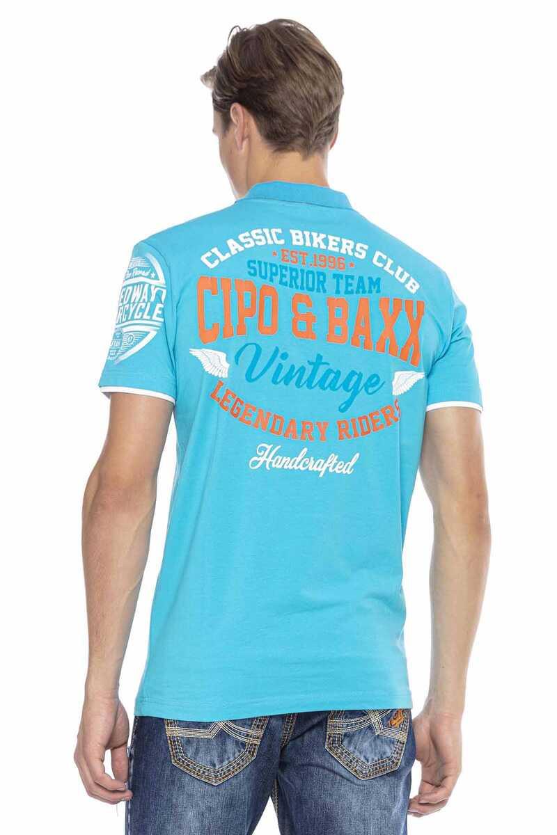 CT604 t-shirt męski polo z nadrukami