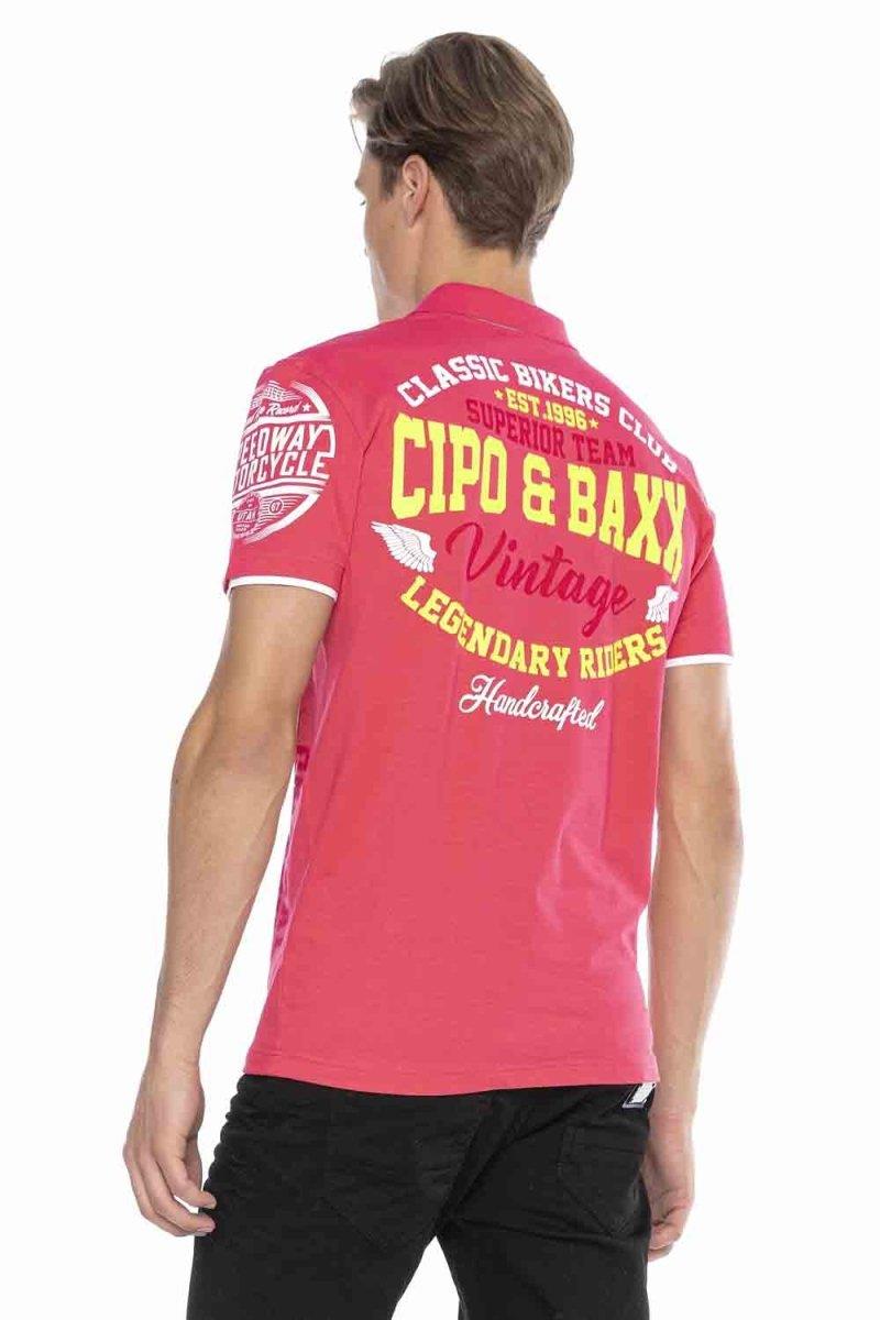 CT604 t-shirt męski polo z nadrukami