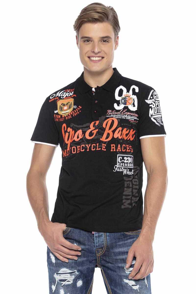 CT604 t-shirt męski polo z nadrukami