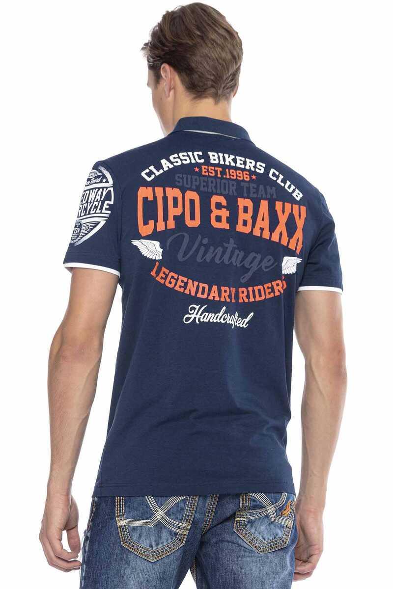 CT604 t-shirt męski polo z nadrukami