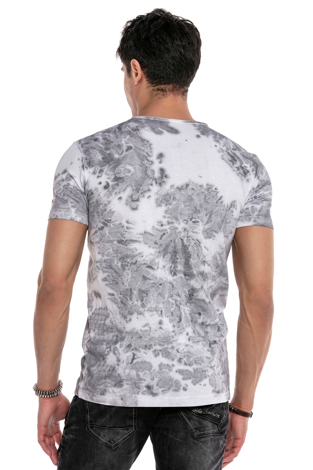 CT613 t-shirt męski w batikowym stylu