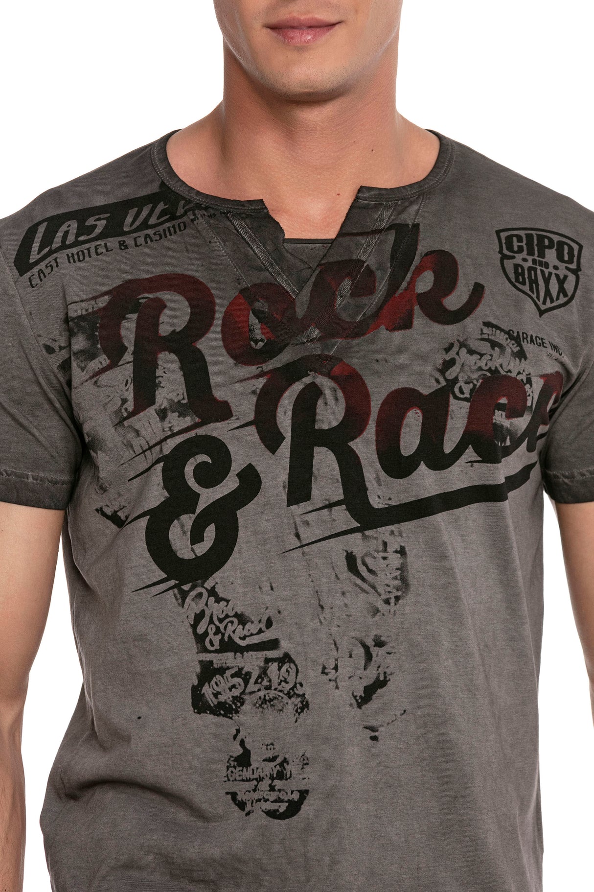 CT646 T-shirt męski z nadrukiem