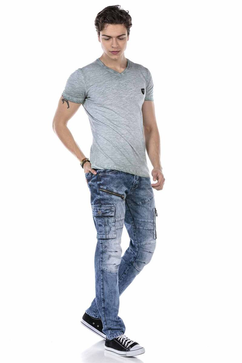 CT647 t-shirt męski cieniowany