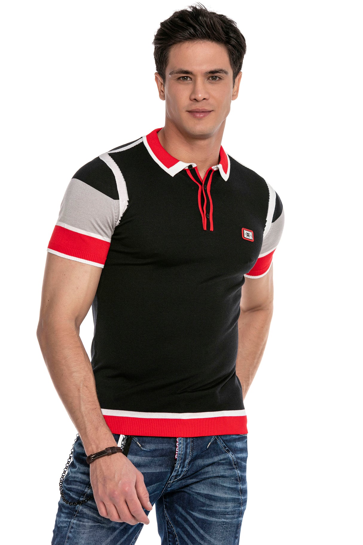 CT651 t-shirt męski dzianinowy