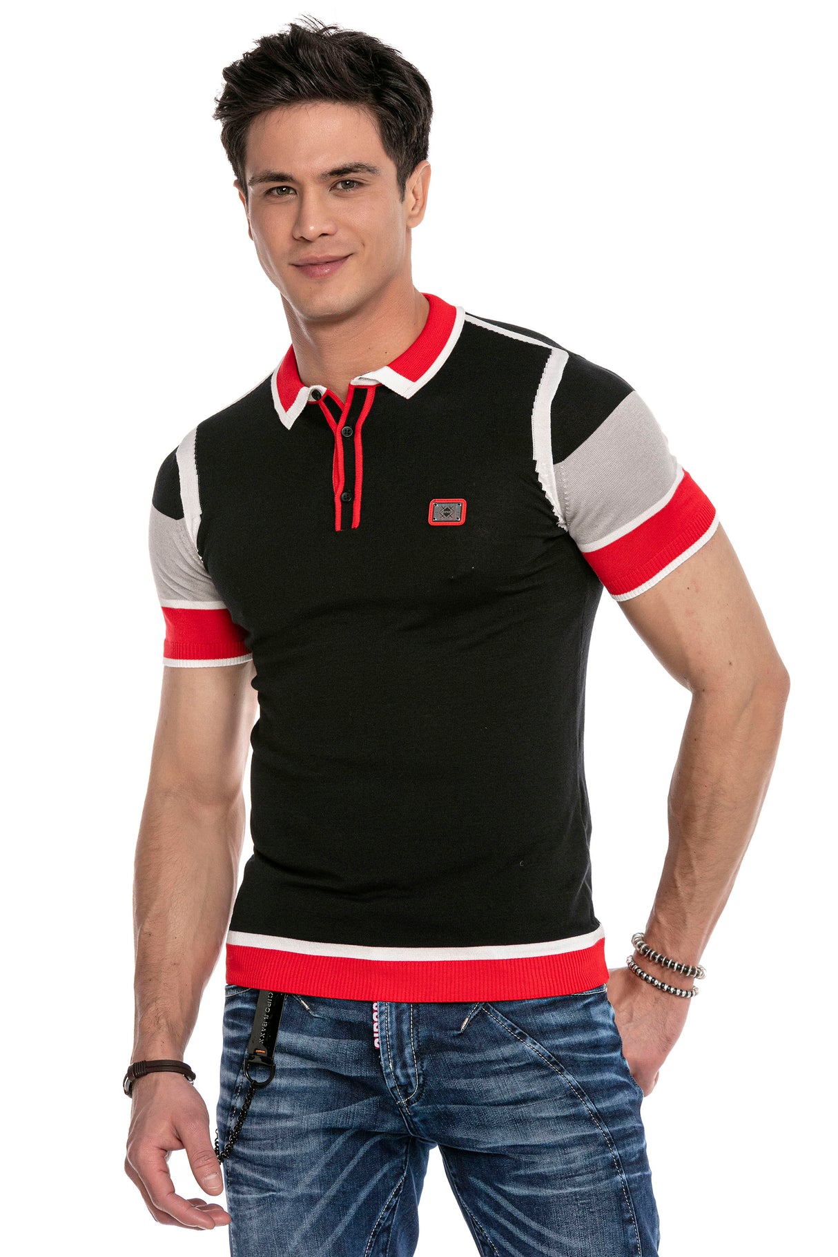 CT651 t-shirt męski dzianinowy