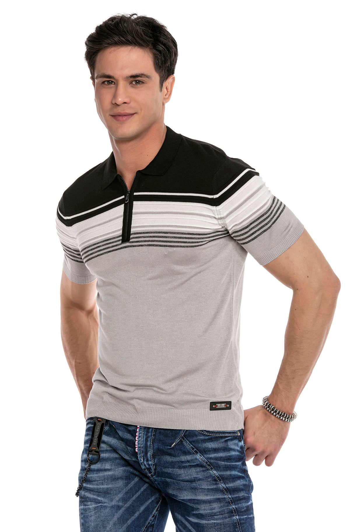 CT654 t-shirt męski dzianinowy