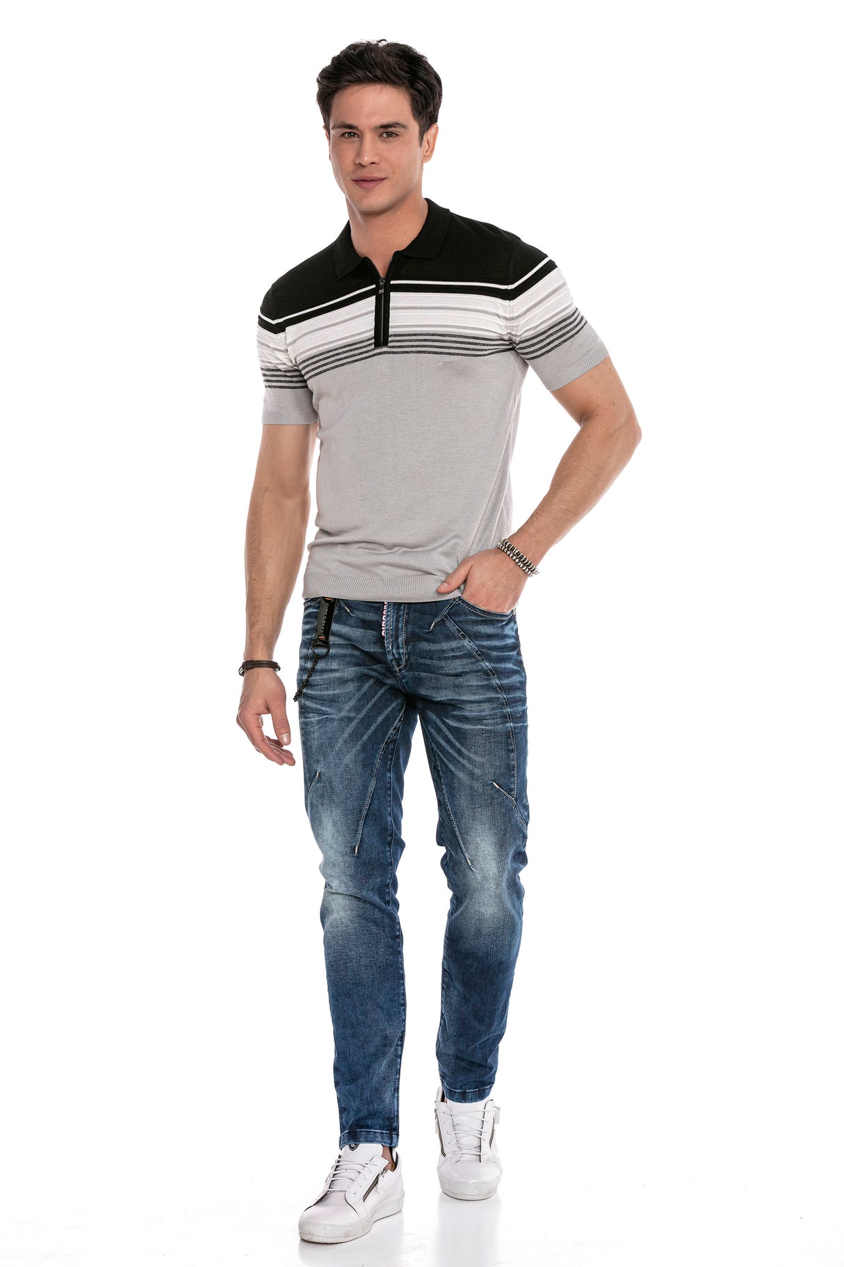 CT654 t-shirt męski dzianinowy