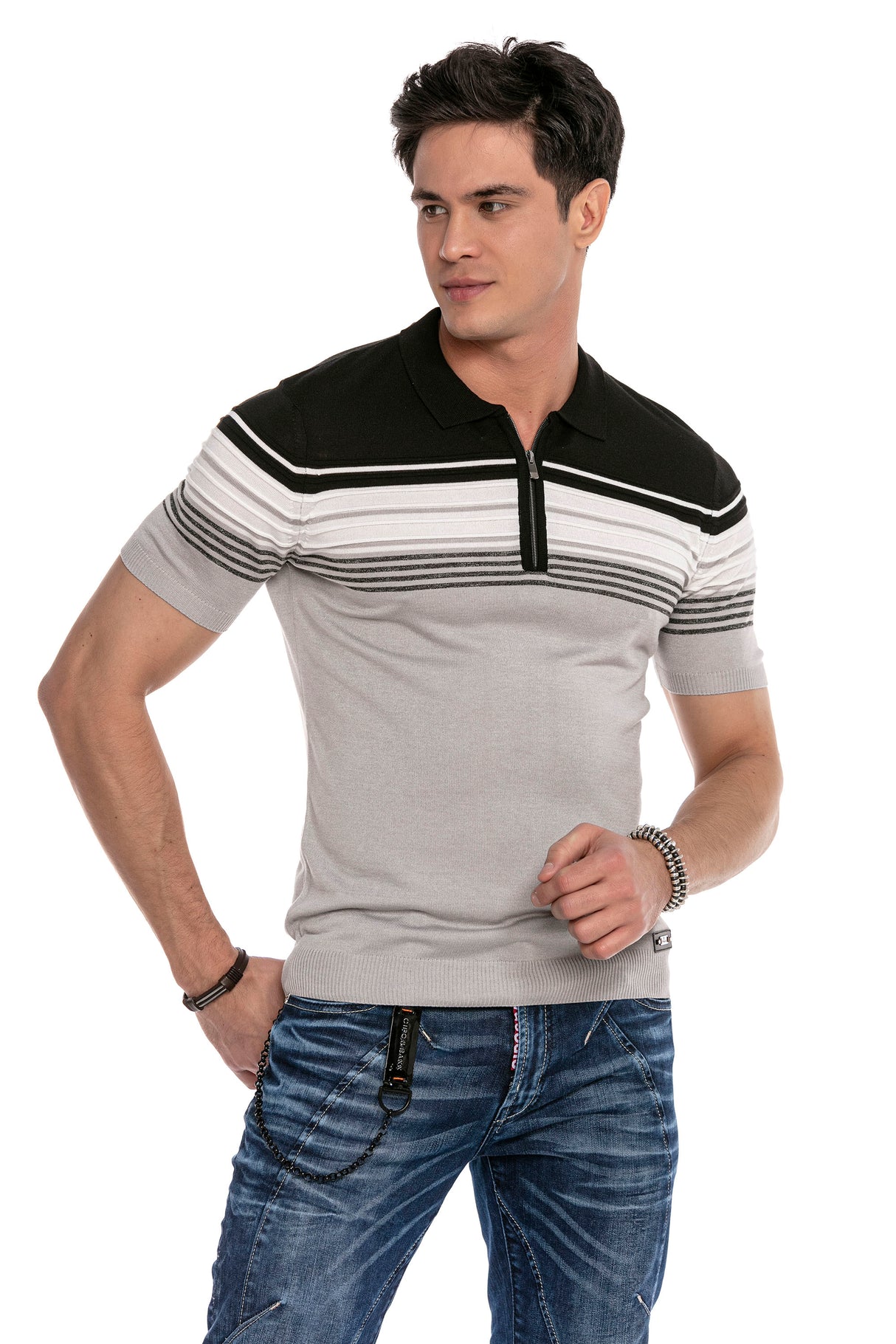 CT654 t-shirt męski dzianinowy