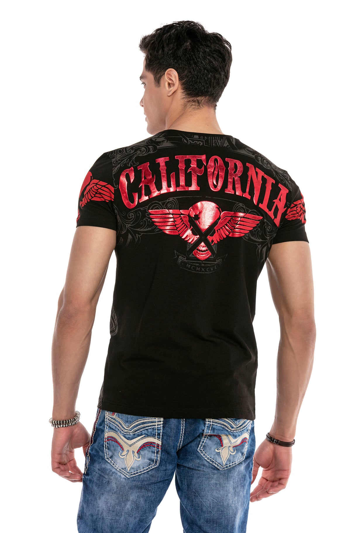 CT656 t-shirt męski z nadrukiem