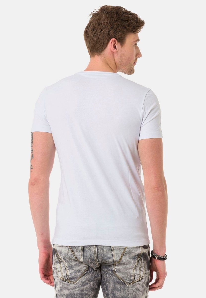 CT670 t-shirt męski z nadrukiem ozdabiany kamieniami