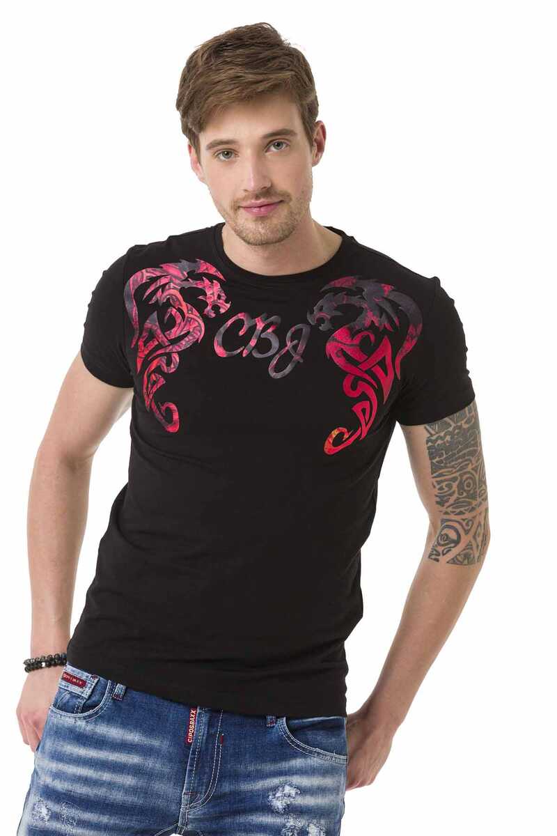 CT679 t-shirt męski z wzorem