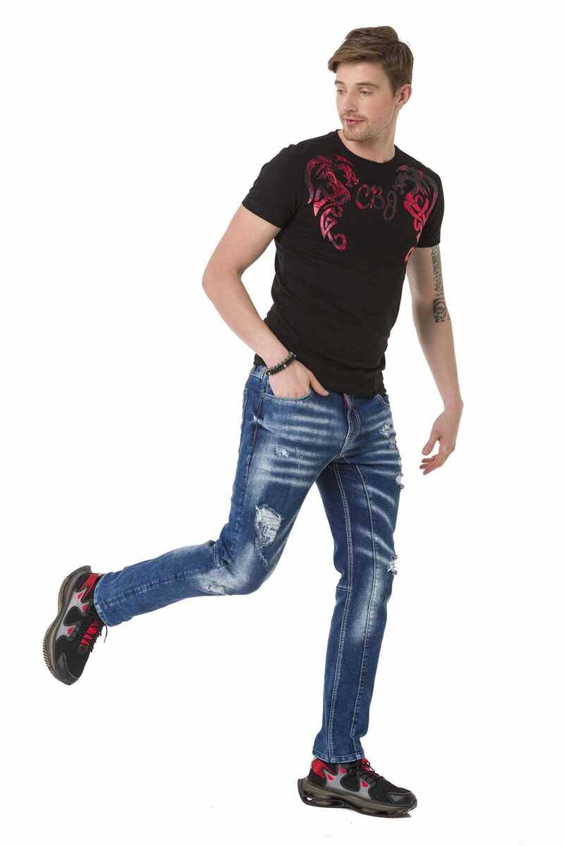 CT679 t-shirt męski z wzorem