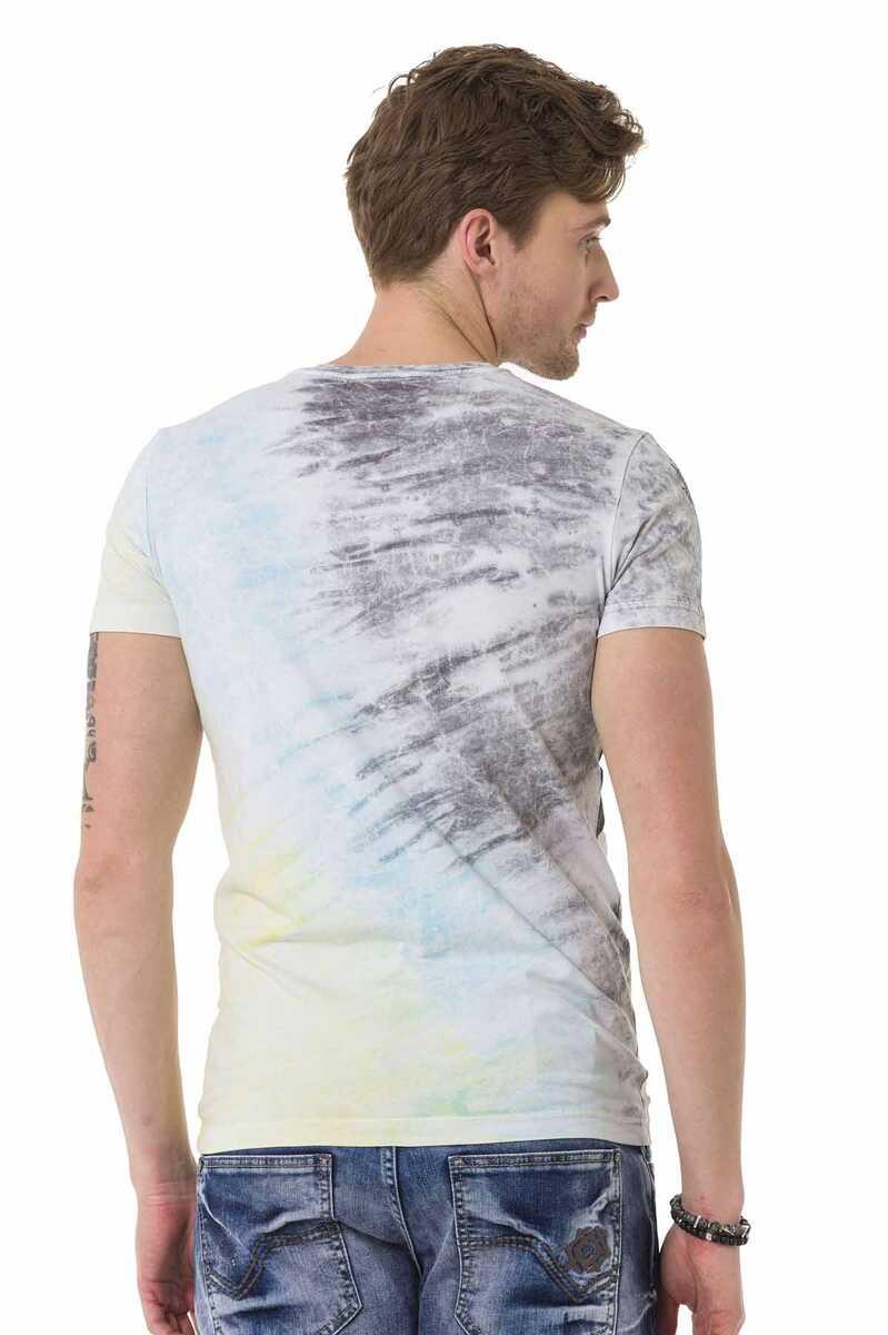 CT684 t-shirt męski z nadrukiem i cieniowaniem