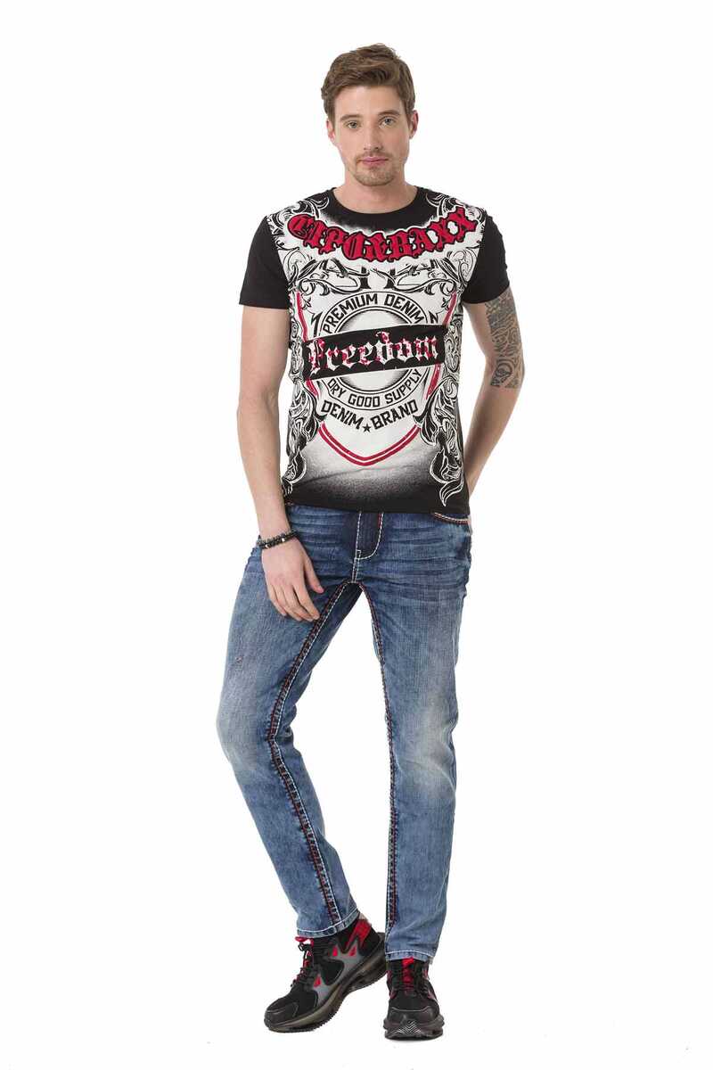 CT690 t-shirt męski z dużym nadrukiem