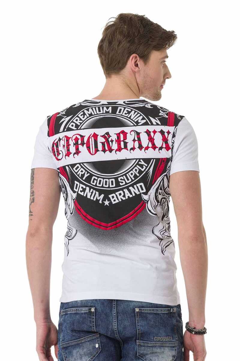 CT690 t-shirt męski z dużym nadrukiem