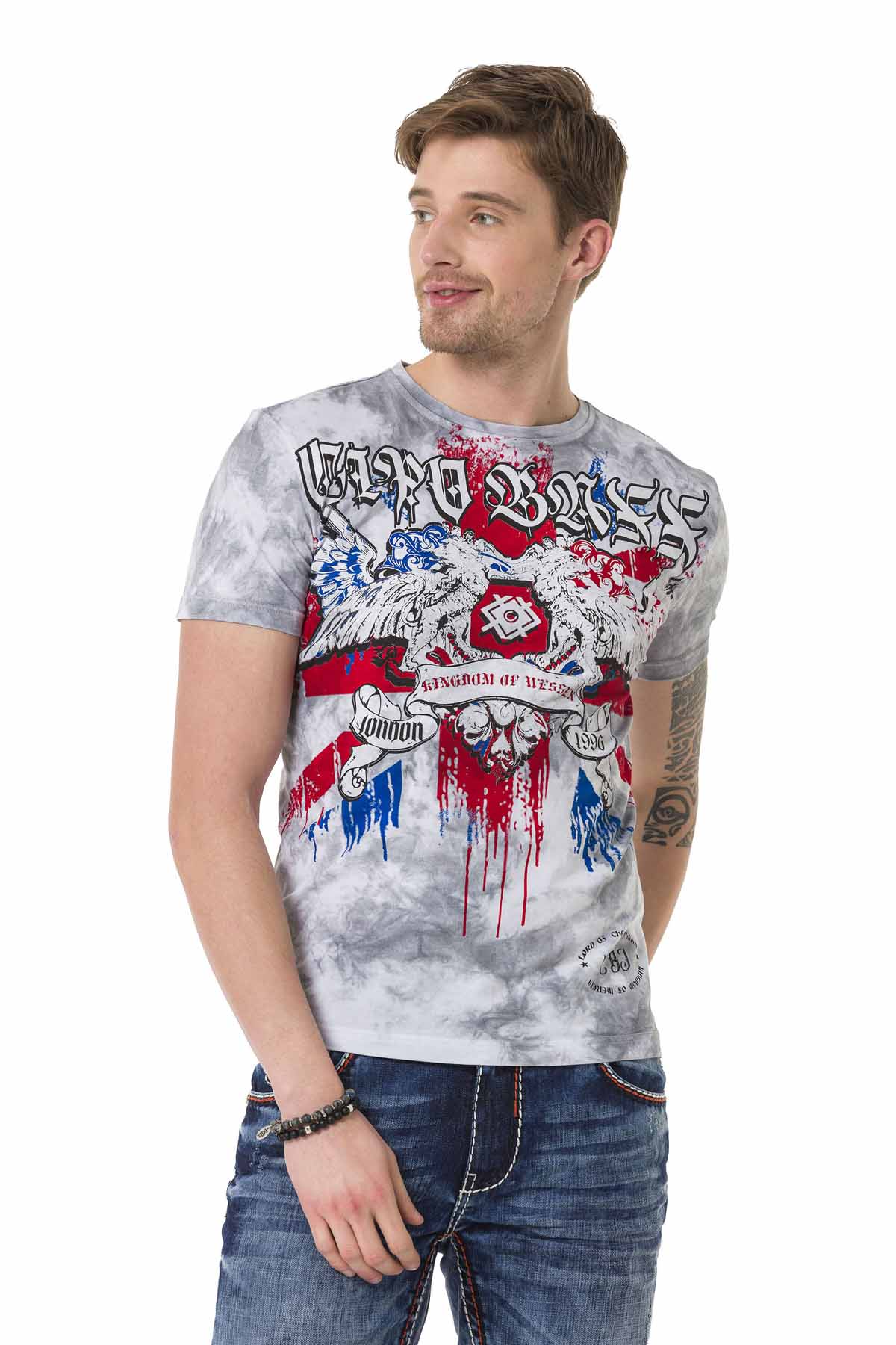 CT694 t-shirt męski z nadrukiem