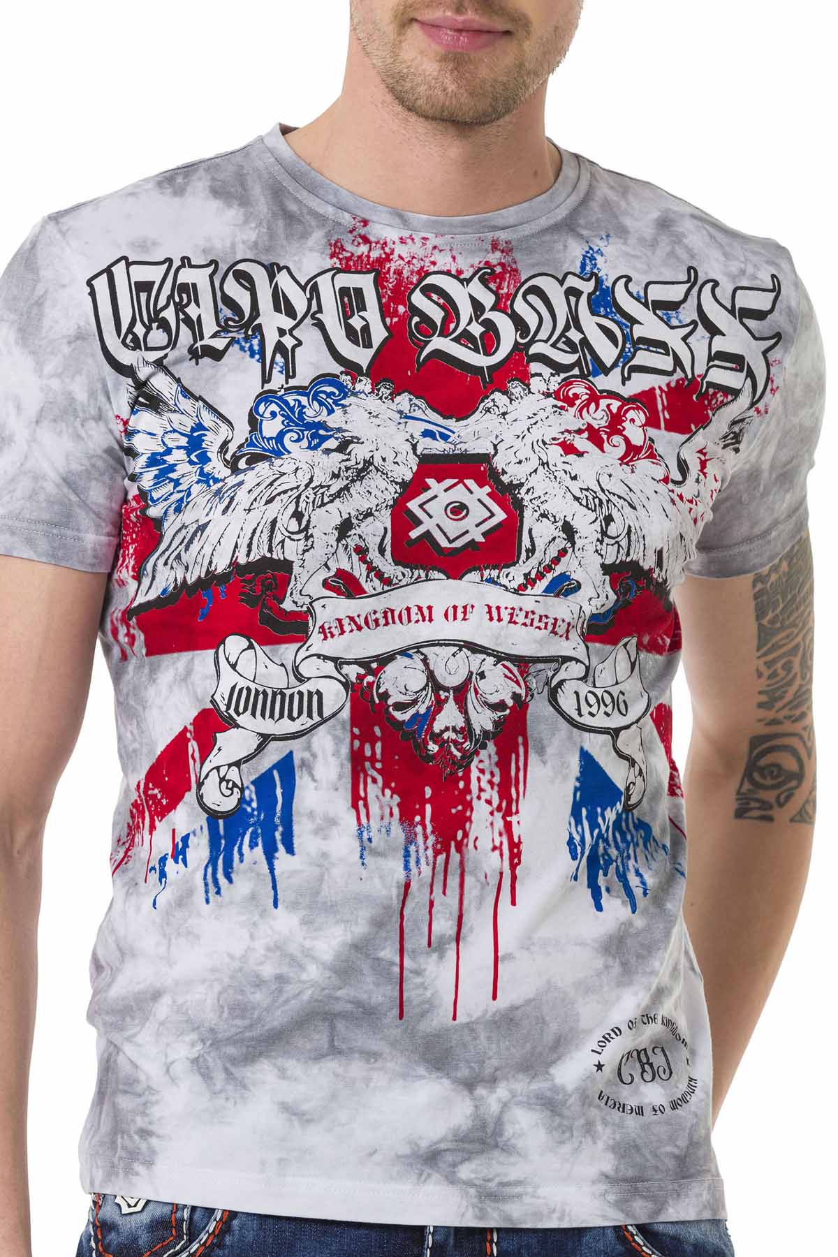 CT694 t-shirt męski z nadrukiem