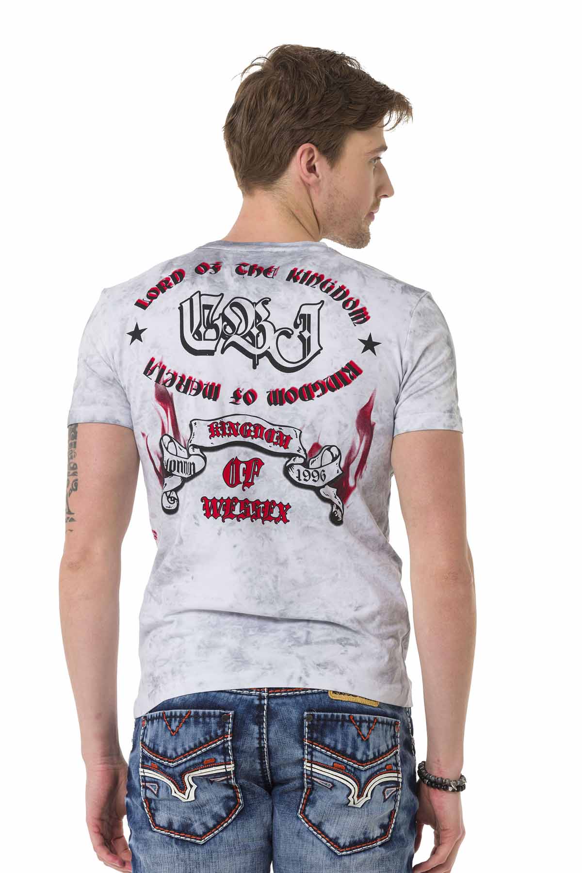 CT694 t-shirt męski z nadrukiem