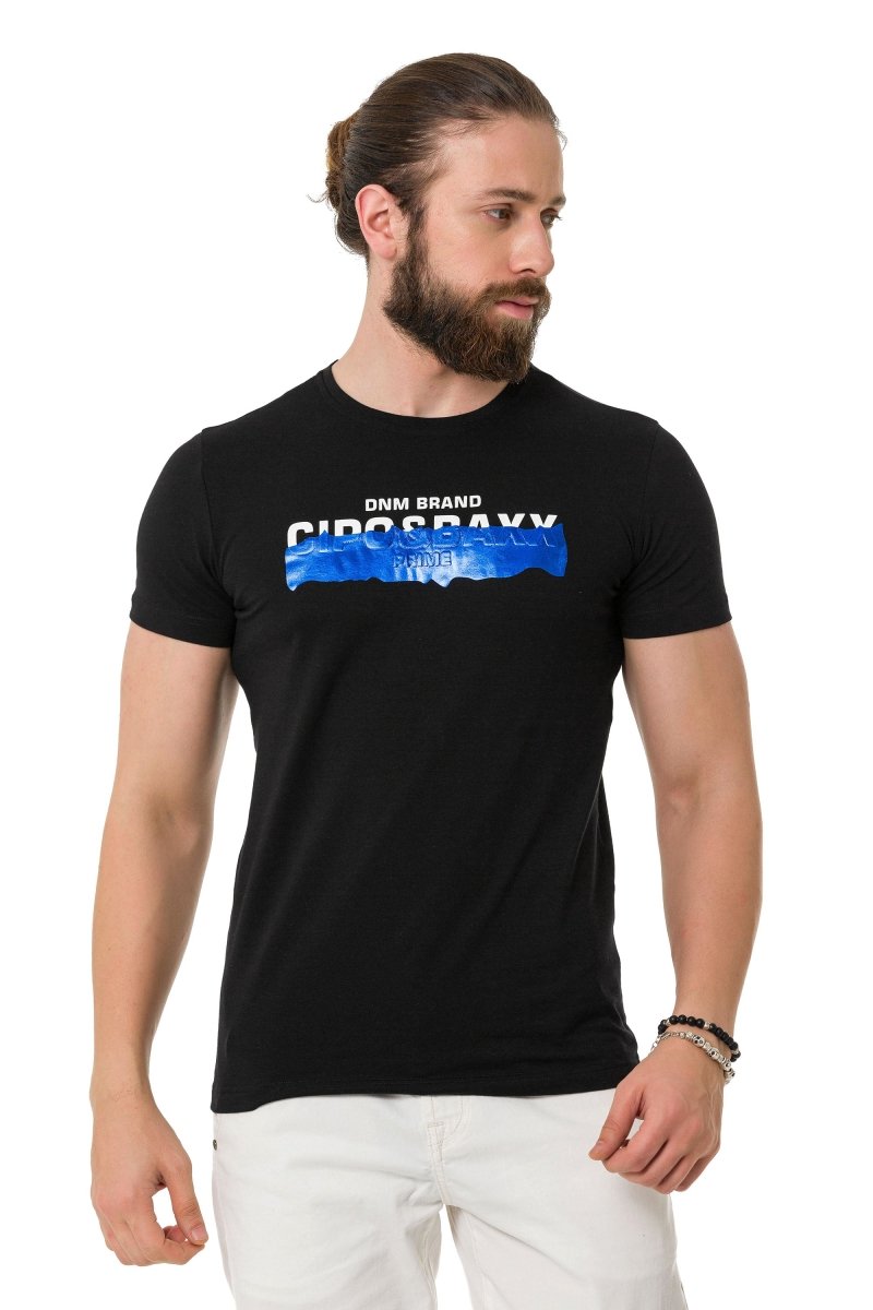 CT711 Herren T-Shirt mit coolem geprägter Foliendruck